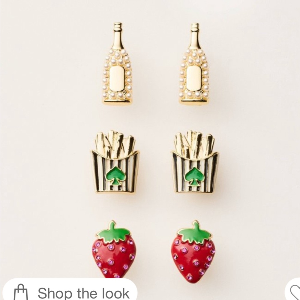 Kate Spade x Target NIB Mixed Novelty Stud Earrings 3 Pack.